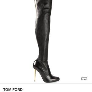 Tom Ford Leather Over Knee Boots